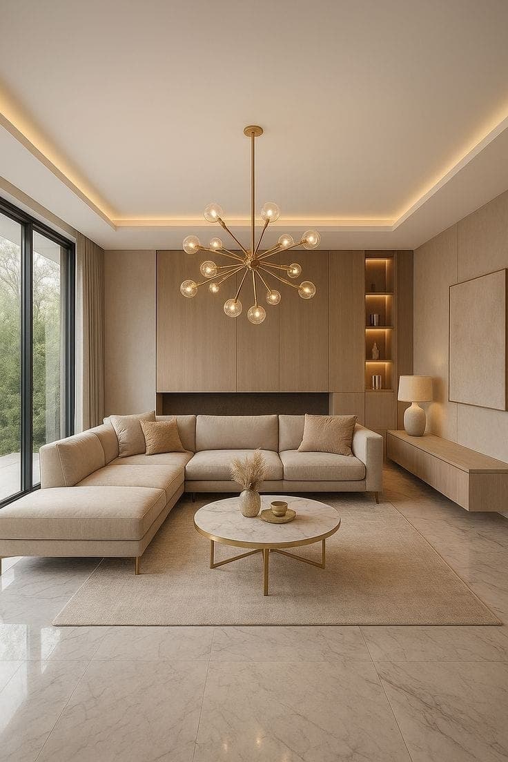 Modern POP and gypsum false ceiling design by Dream Ceiling